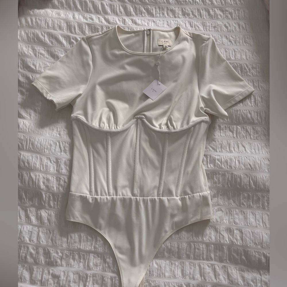 Cami NYC Cream Xenia Corset Bodysuit - Picture 4 of 7